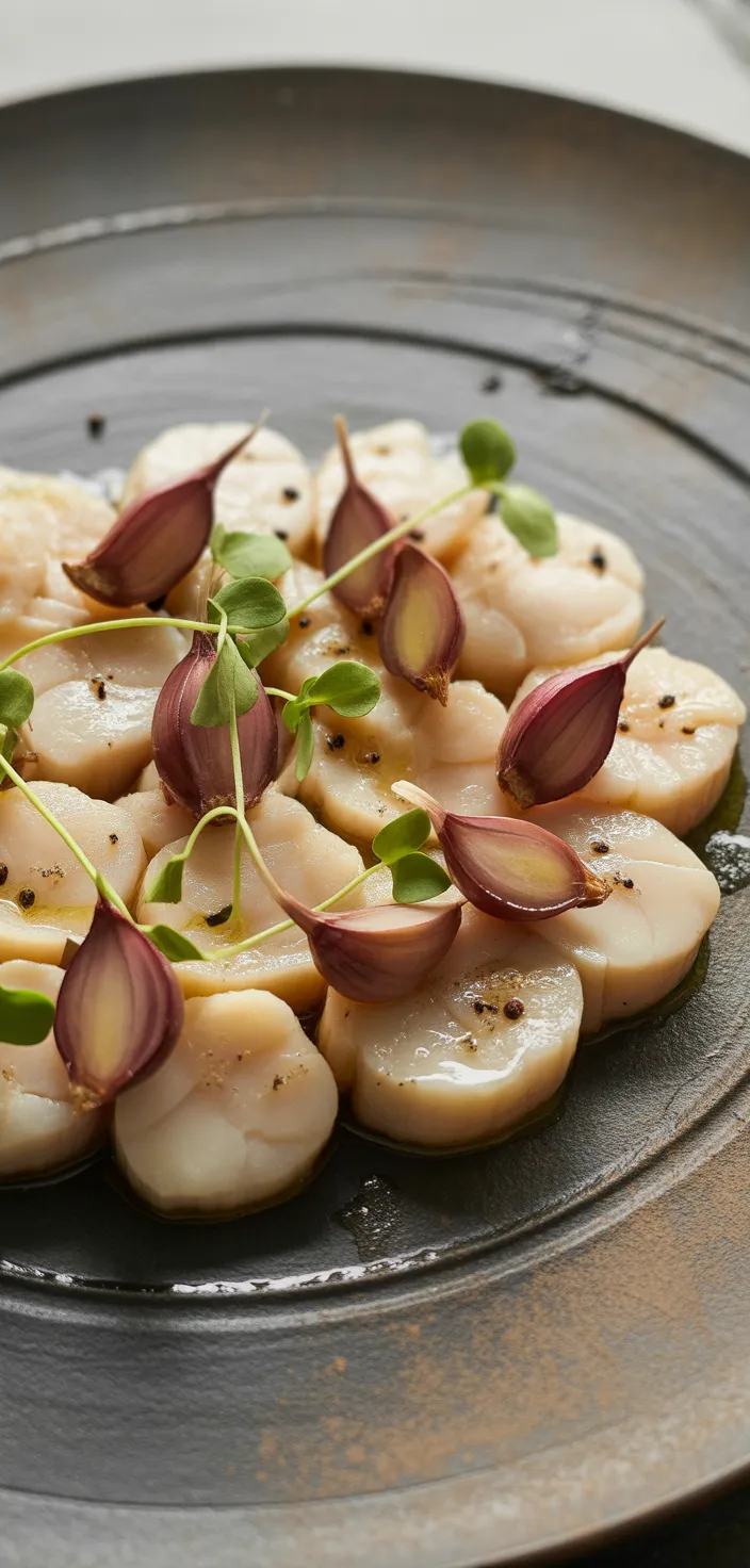 Black Garlic Scallop Carpaccio