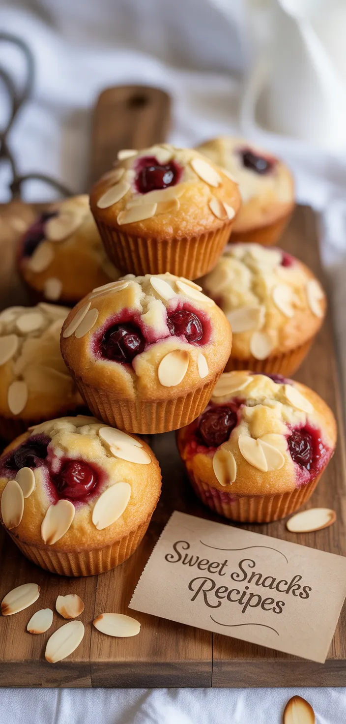 Cherry Almond Sweet Snacks Muffins