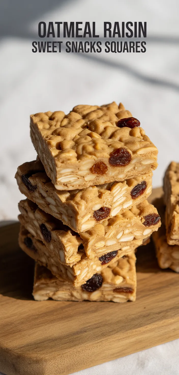 Oatmeal Raisin Sweet Snacks Squares