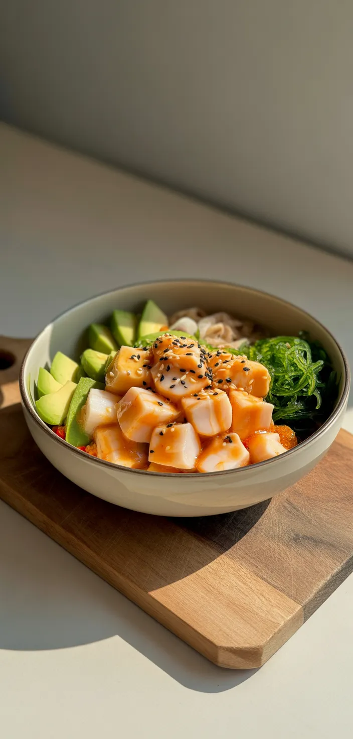 Scallop Poke Bowl with Chili-Lime Dressing