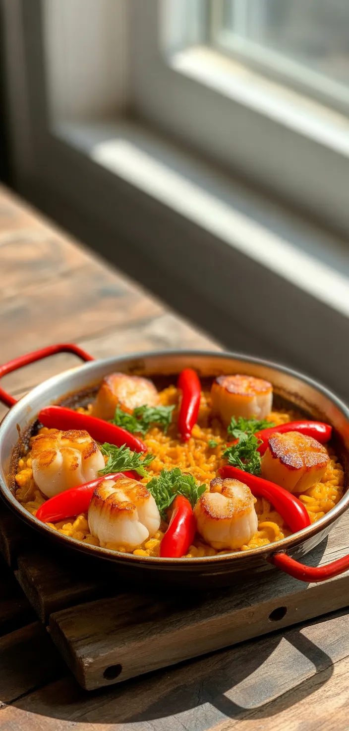 Smoked Paprika Scallop Paella
