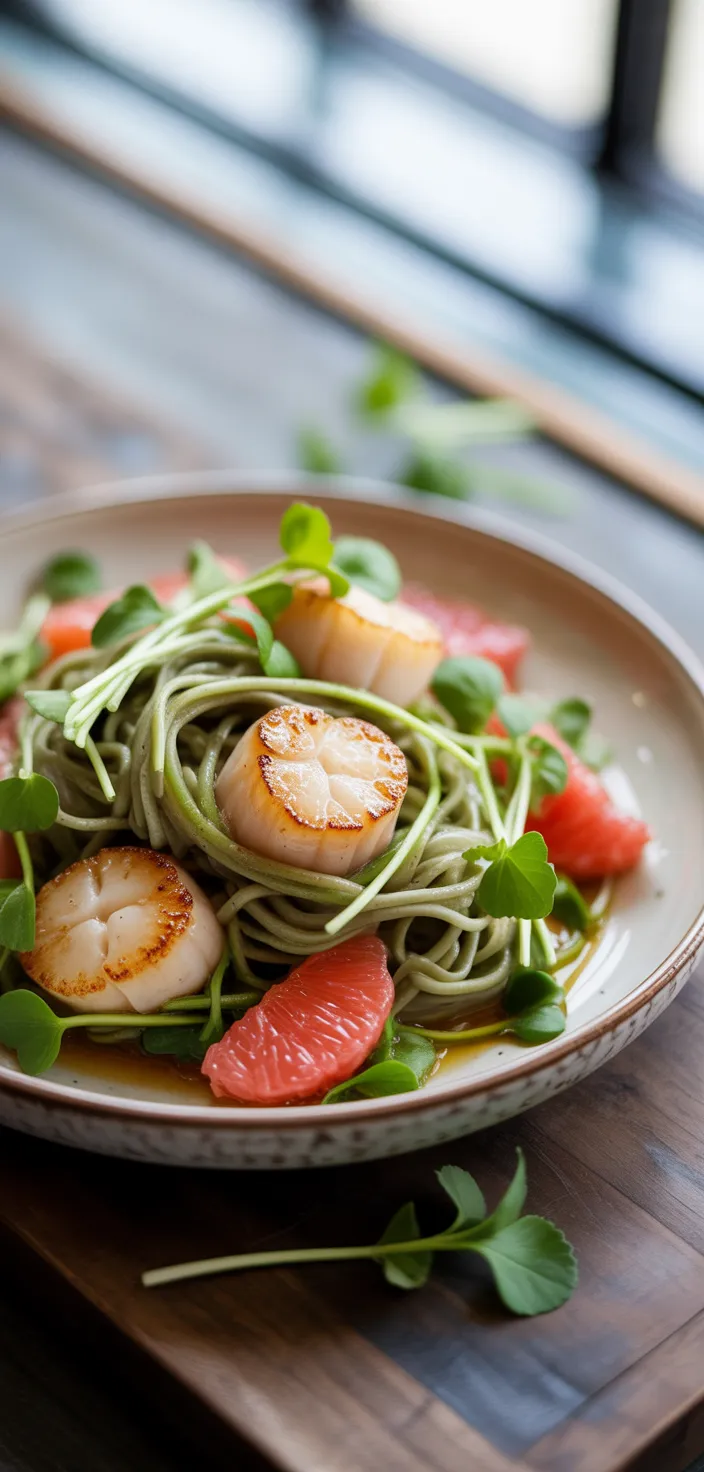 Yuzu Scallop Soba Noodle Salad