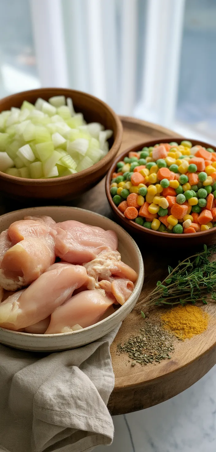 Ingredients photo for Best Crockpot Chicken Pot Pie Recipe