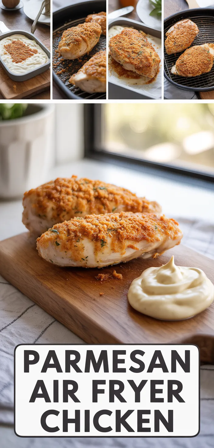 Air Fryer Parmesan Crusted Chicken With Mayo Recipe