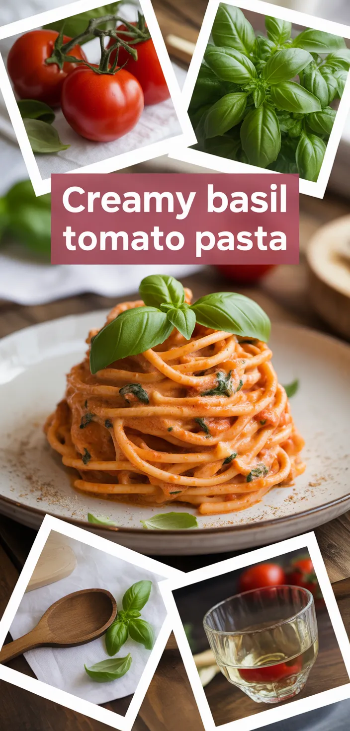 Creamy Basil Tomato Pasta Recipe