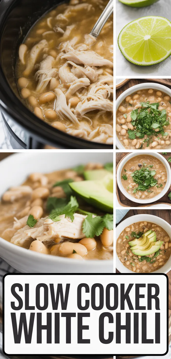 Easy White Chicken Chili (Slow Cooker) Recipe