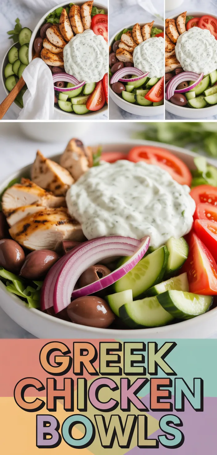 A photo of Greek Chicken Bowls Recipe