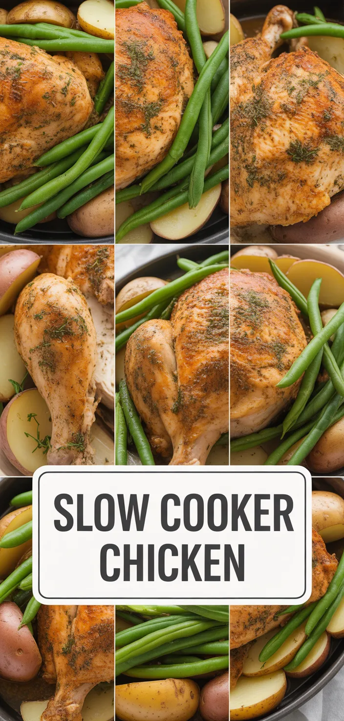 Slow Cooker Seasoned Chicken, Green Beans And Potatoes Recipe