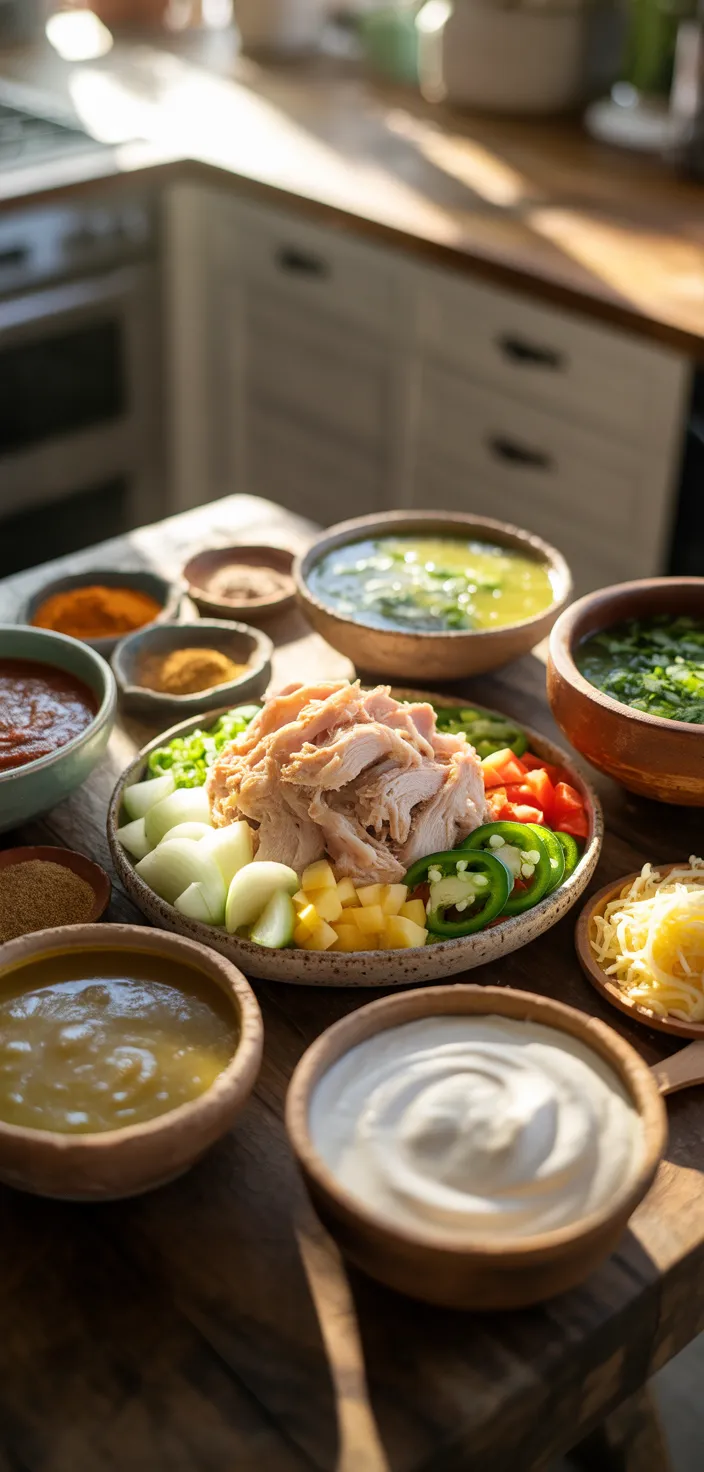 Ingredients photo for Creamy Green Enchiladas Chicken Soup Recipe