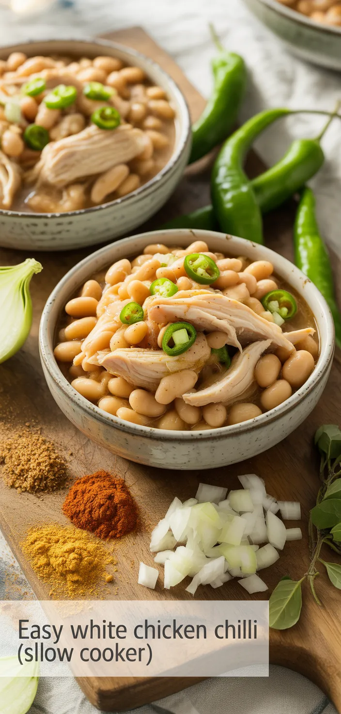 Ingredients photo for Easy White Chicken Chili (Slow Cooker) Recipe