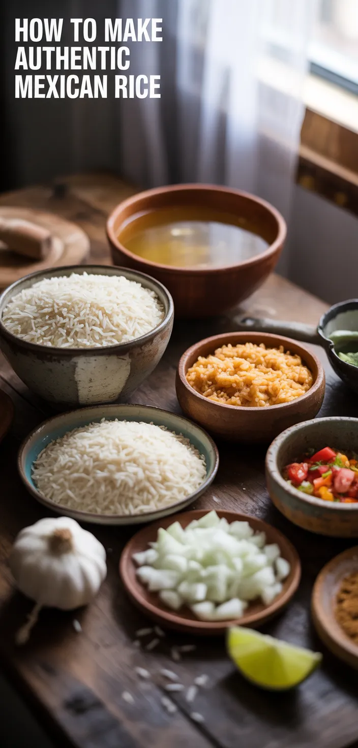 Ingredients photo for How To Make Authentic Mexican Rice Recipe