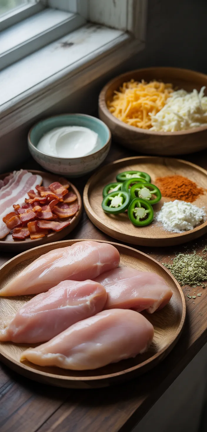 Ingredients photo for Low Carb Jalapeño Popper Chicken Recipe