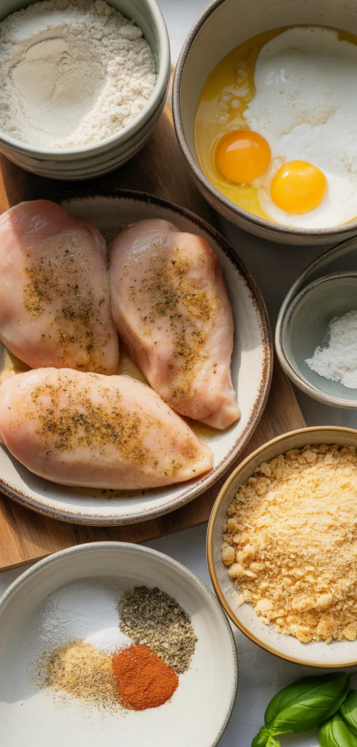 Ingredients photo for OVEN BAKED CHICKEN PARMESAN Recipe