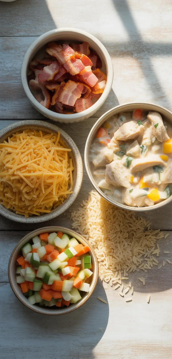 Ingredients photo for Slow Cooker Crack Chicken & Rice Recipe