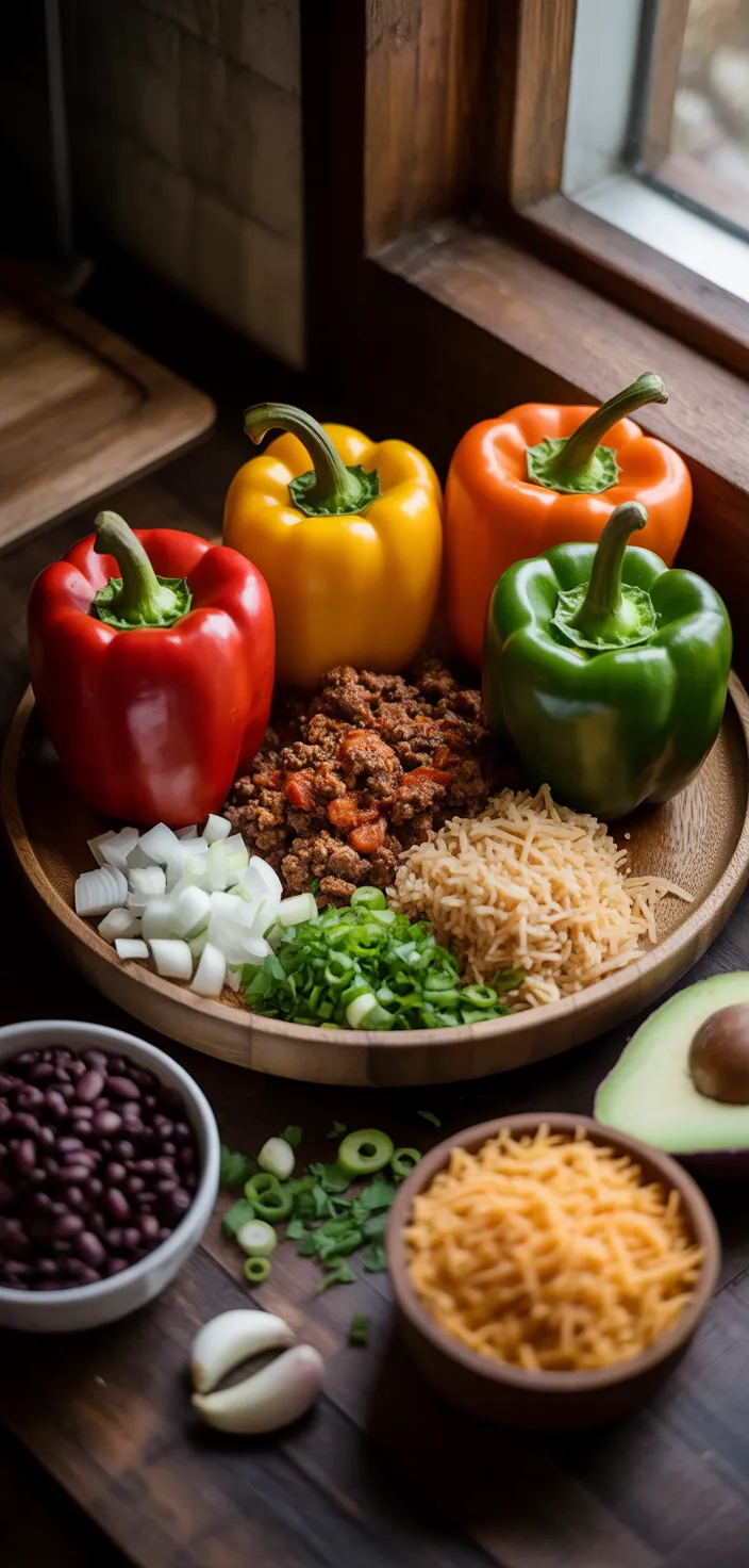 Ingredients photo for Taco Stuffed Peppers Recipe