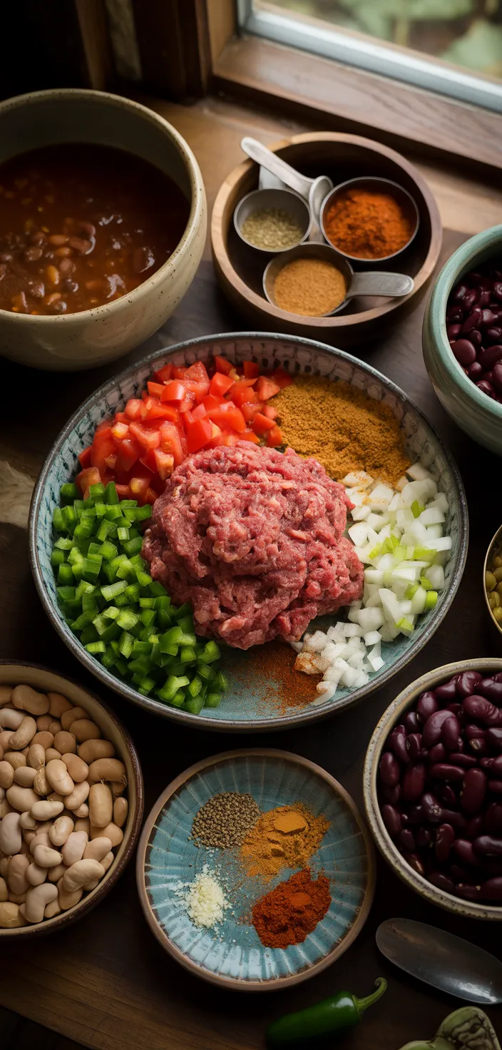 Ingredients photo for The Pioneer Woman Chili Recipe