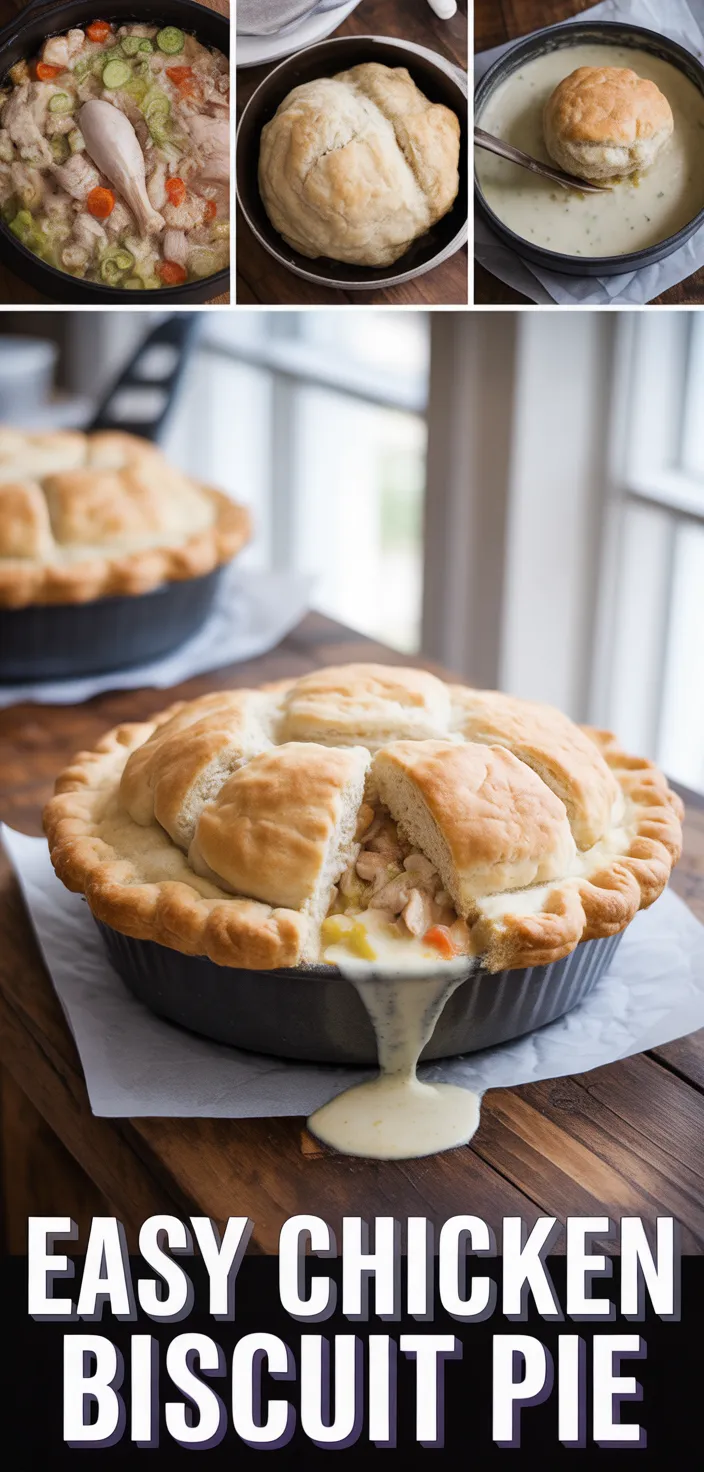 Easy Chicken Pot Pie With Biscuits Recipe