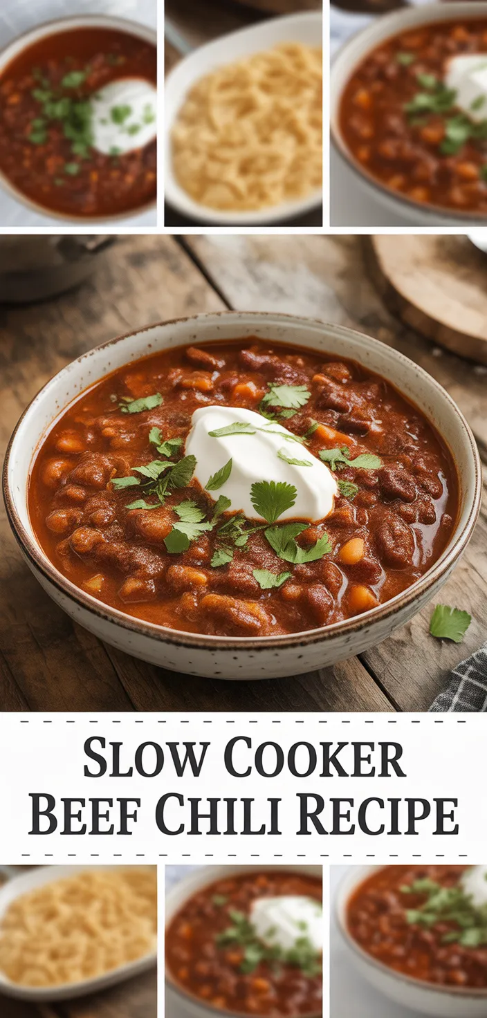 Slow Cooker Beef Chili Recipe