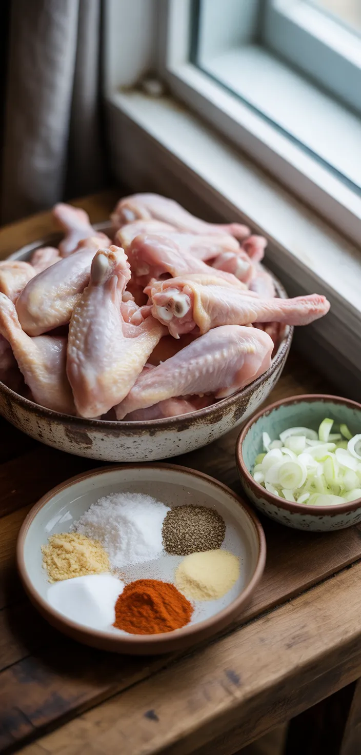 Ingredients photo for Crispiest Homemade Buffalo Wings Recipe