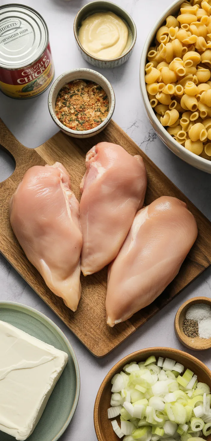 Ingredients photo for Crockpot Zesty Italian Chicken Pasta Recipe