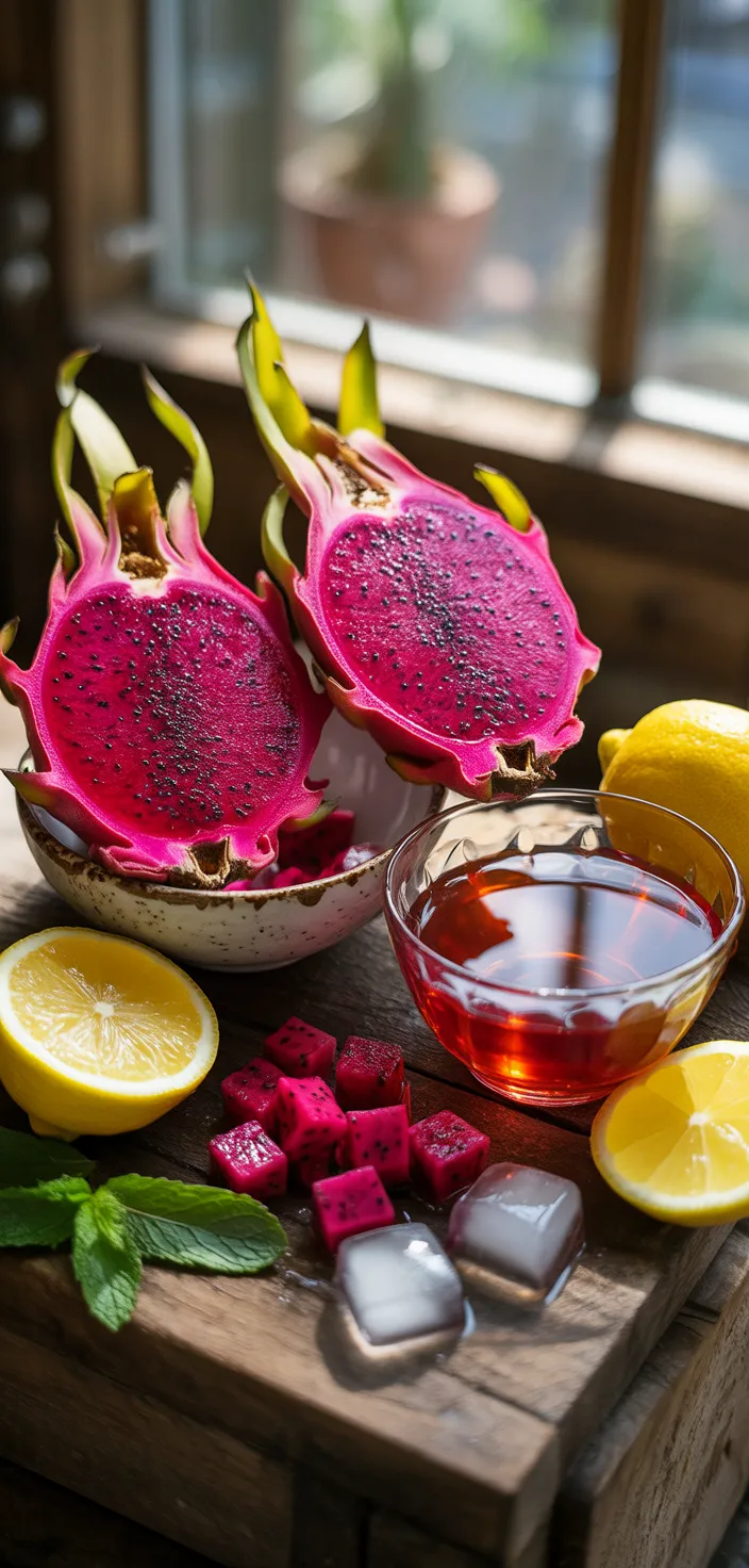 Ingredients photo for Dragonfruit Lemonade Recipe