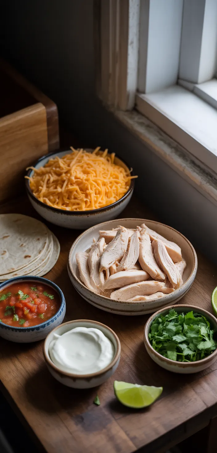 Ingredients photo for Easy Chicken Flautas Recipe