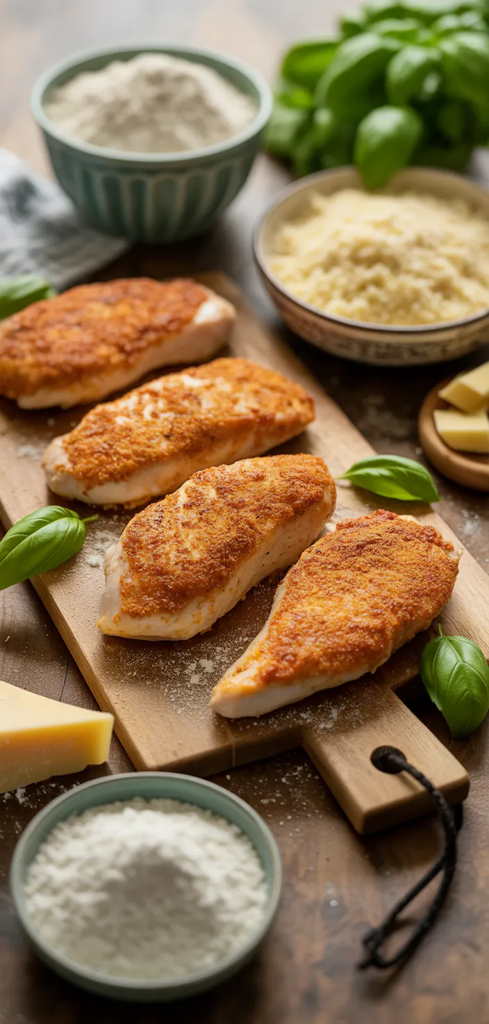 Ingredients photo for Easy Crispy Chicken Parmesan Recipe