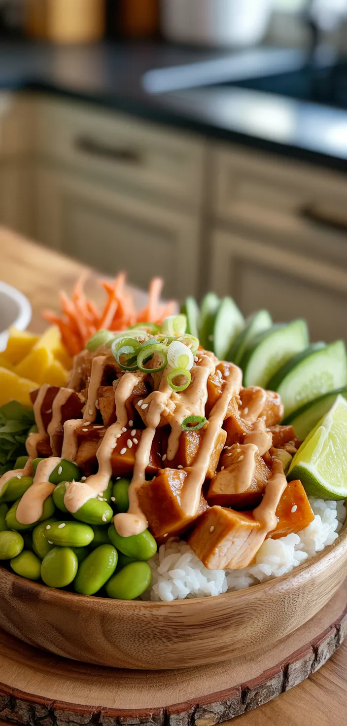 Ingredients photo for Hawaiian Inspired Chicken Poke Bowl Recipe