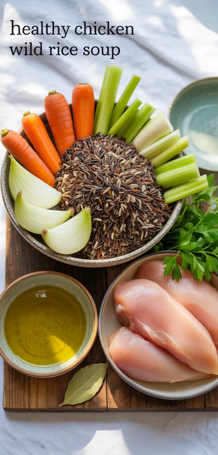 Ingredients photo for Healthy Chicken Wild Rice Soup Recipe