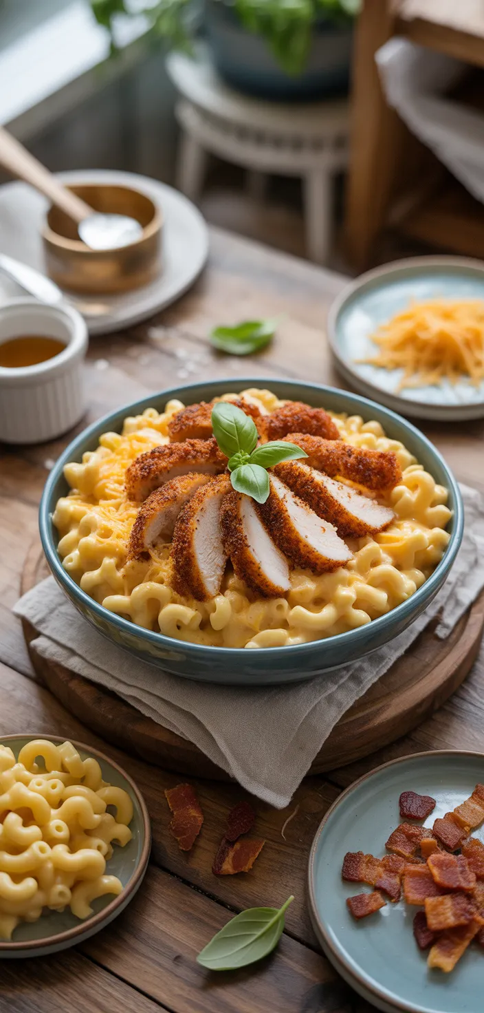 Ingredients photo for Honey Pepper Chicken Mac And Cheese Recipe