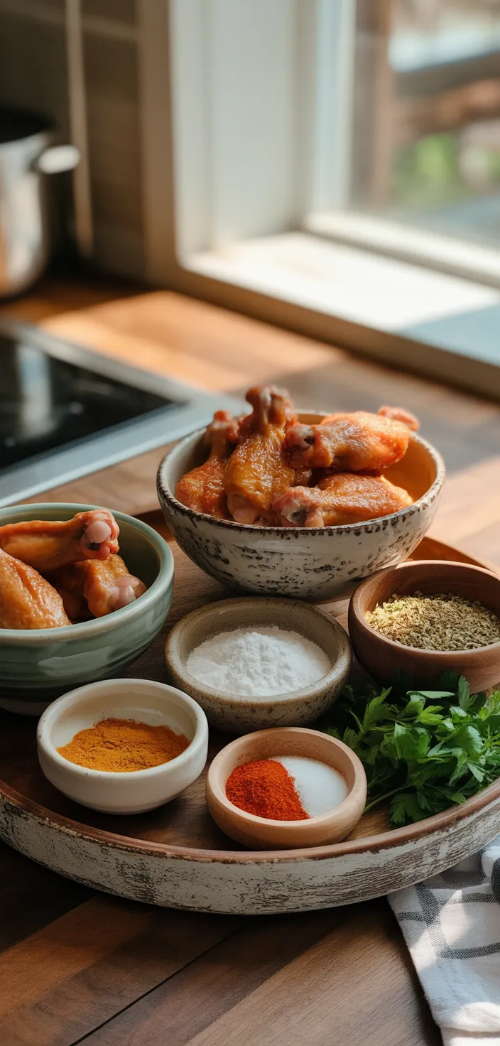Ingredients photo for How To Make Super Crispy Air Fryer Wings Recipe