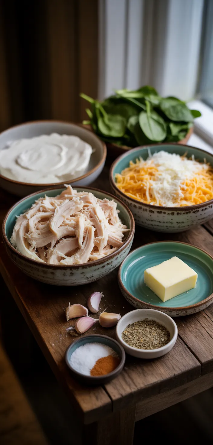 Ingredients photo for Low Carb Alfredo Chicken Casserole Recipe