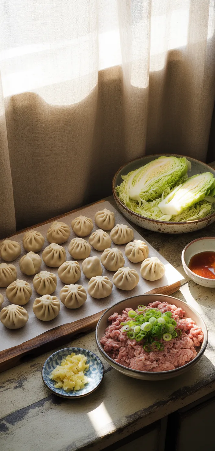 Ingredients photo for Pork Dumplings Recipe