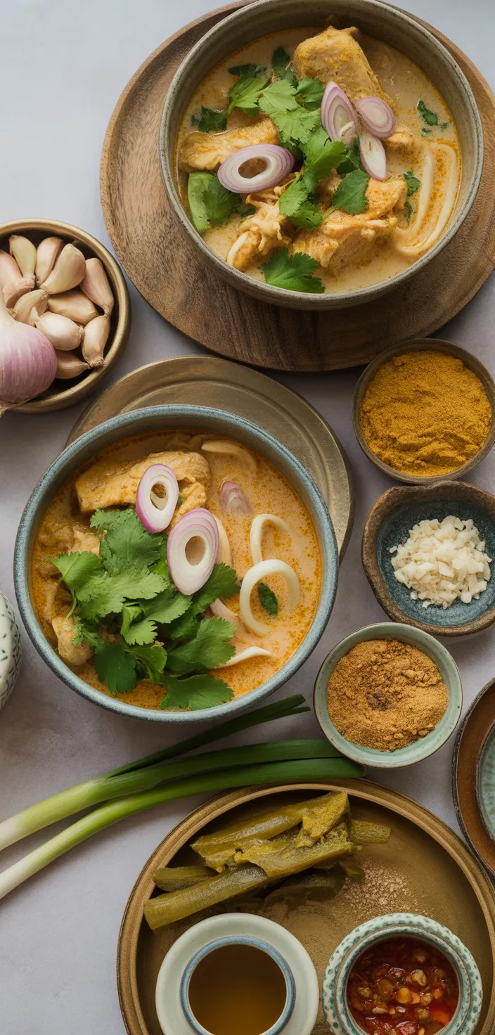 Ingredients photo for Reader Favorite! Chicken Khao Soi (Thai Coconut Curry Soup) Recipe