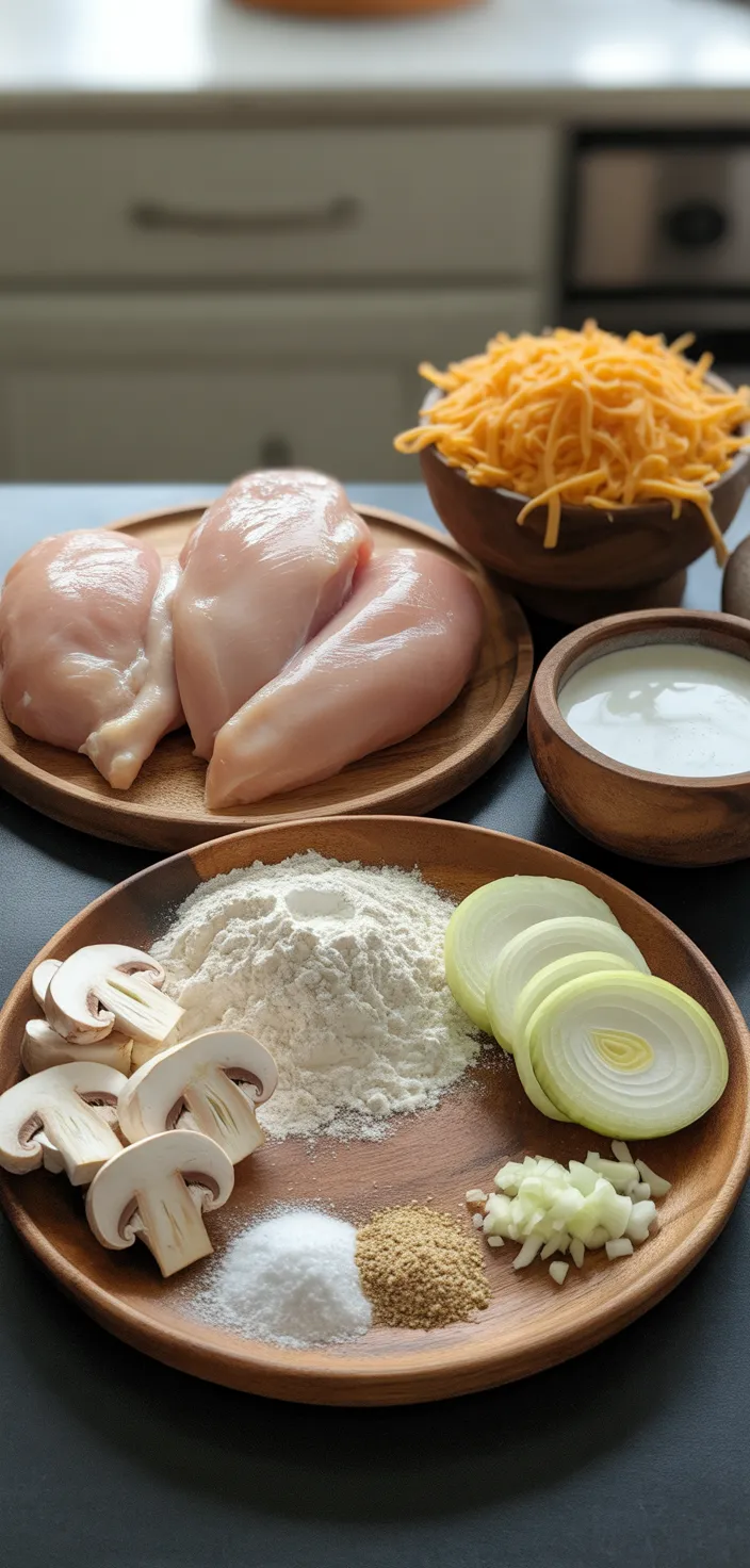 Ingredients photo for Texas Roadhouse Smothered Chicken Copycat Recipe