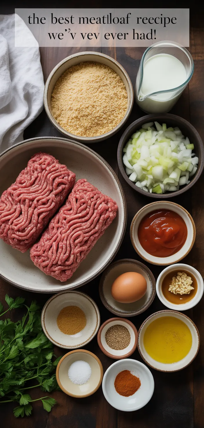 Ingredients photo for The BEST Meatloaf Recipe We've Ever Had!