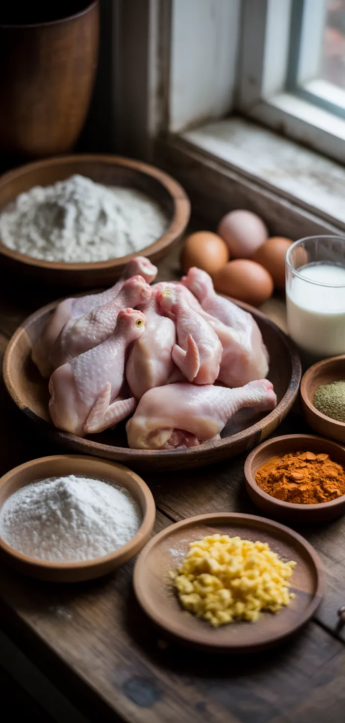 Ingredients photo for Air Fryer Fried Chicken Recipe