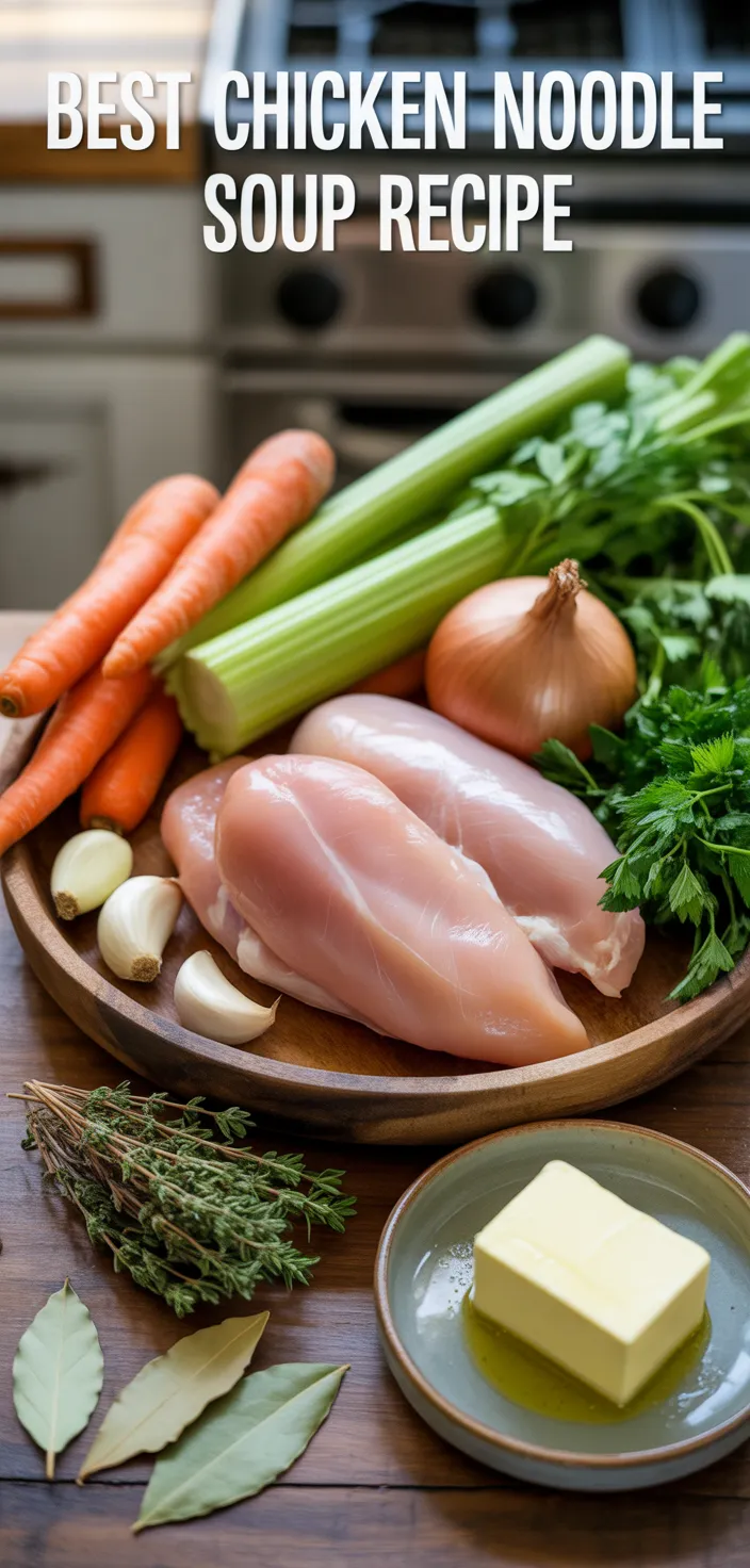 Ingredients photo for Best Chicken Noodle Soup Recipe