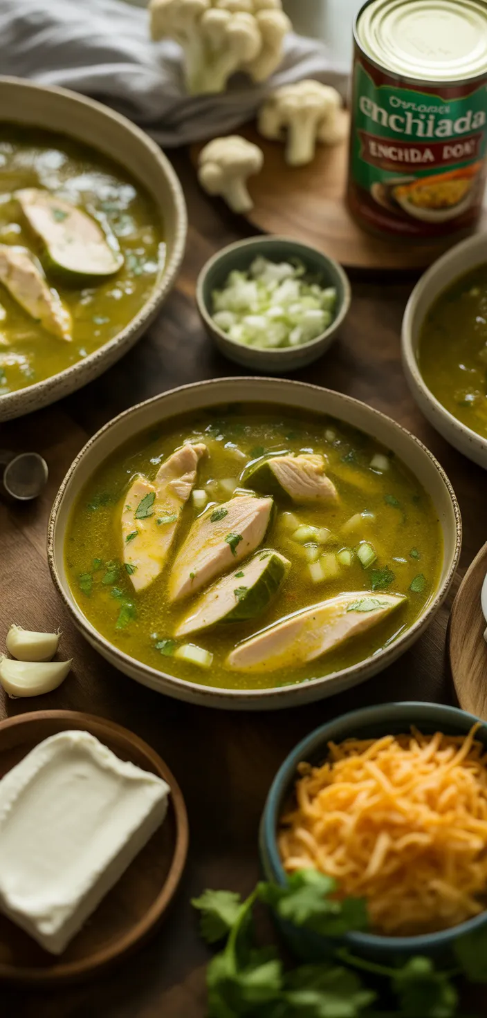 Ingredients photo for Best Soup Recipe! Green Enchilada Chicken Soup (Slow Cooker & Instant Pot)