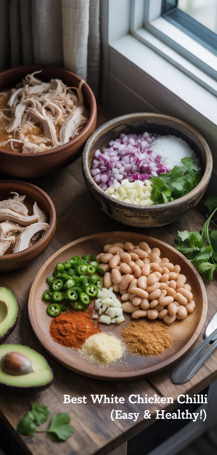 Ingredients photo for Best White Chicken Chili (Easy & Healthy!) Recipe