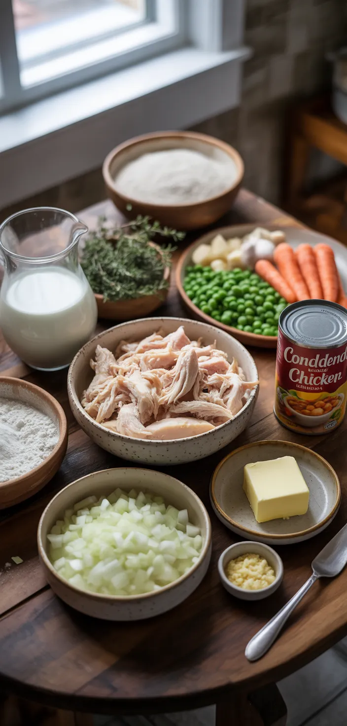 Ingredients photo for Chicken And Dumpling Casserole Recipe