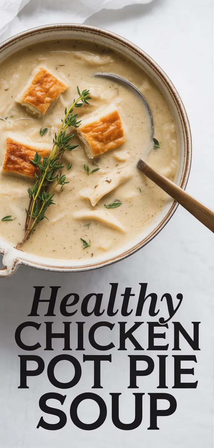 Healthy Chicken Pot Pie Soup Recipe