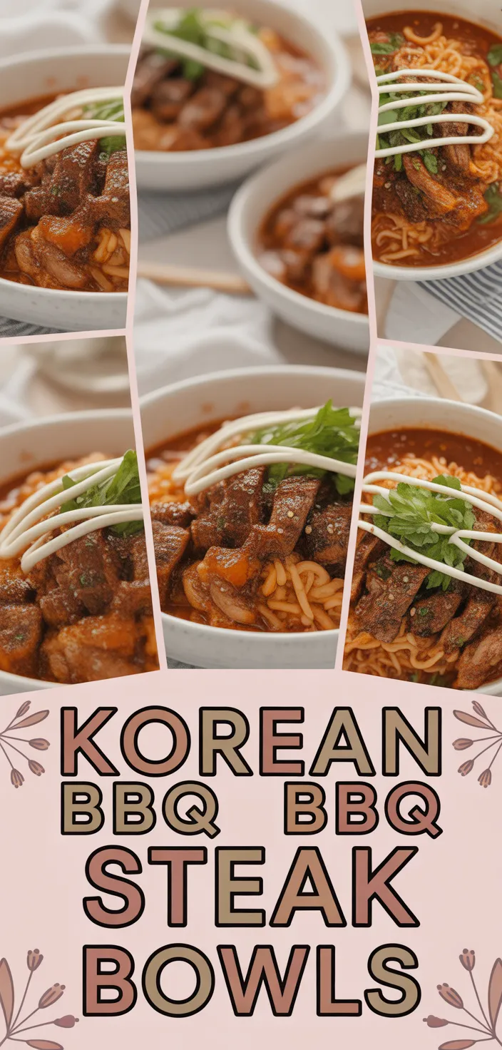 Korean BBQ Steak Rice Bowls With Spicy Cream Sauce Recipe
