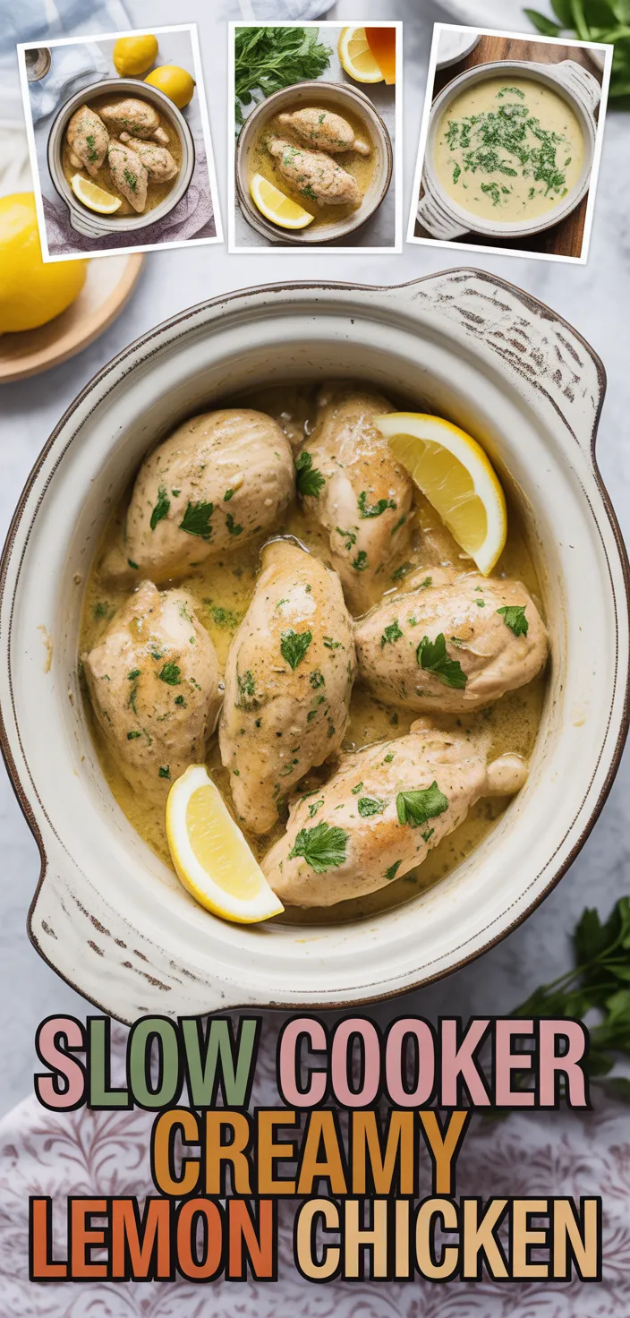 Slow Cooker Creamy Lemon Chicken Recipe