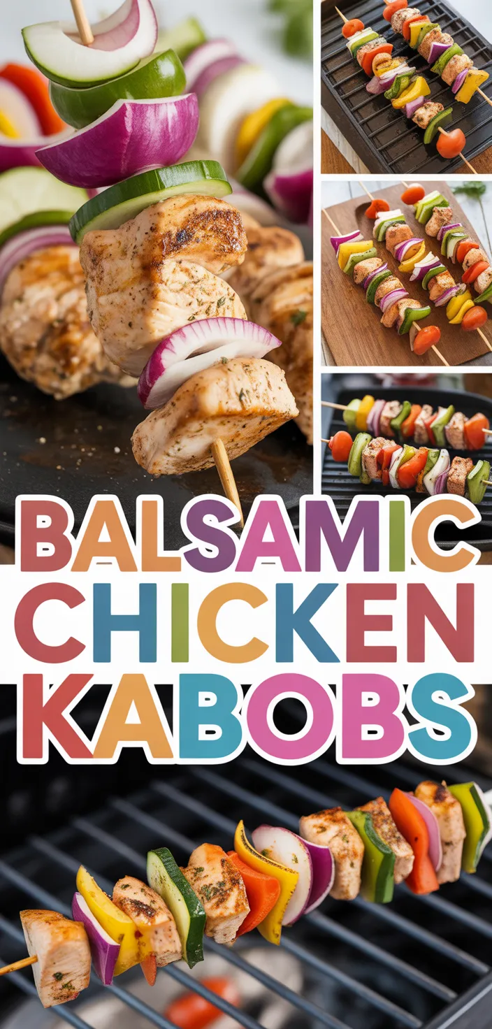 The Best Ever Balsamic Grilled Chicken Kabobs Recipe