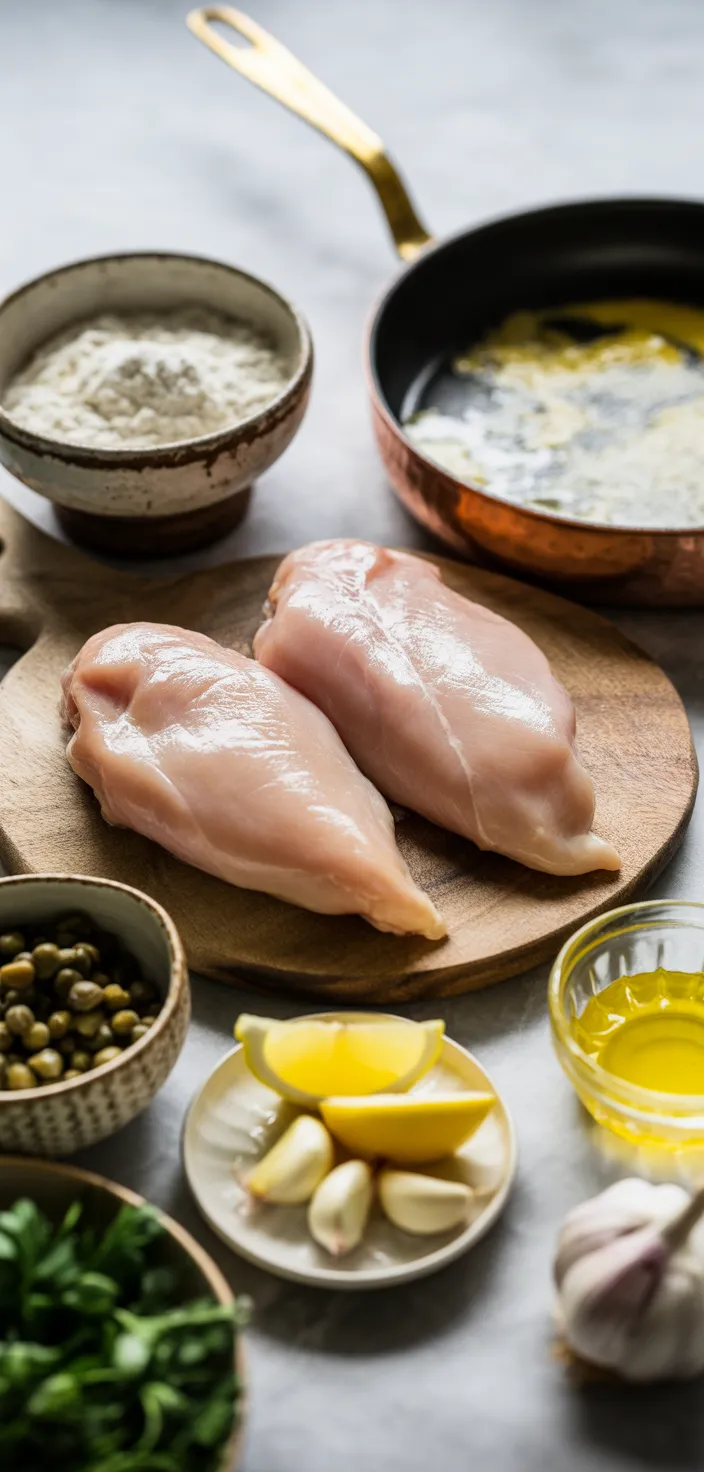 Ingredients photo for Easy Chicken Piccata Recipe