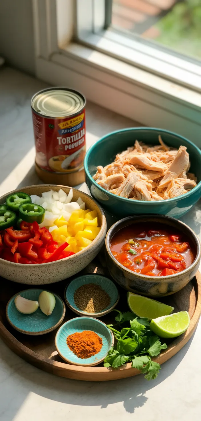 Ingredients photo for Easy Chicken Tortilla Soup Recipe