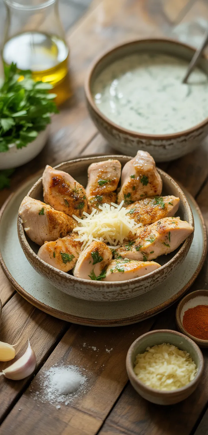 Ingredients photo for Grilled Ranch Garlic Parmesan Chicken Skewers – A Flavor Explosion! Recipe