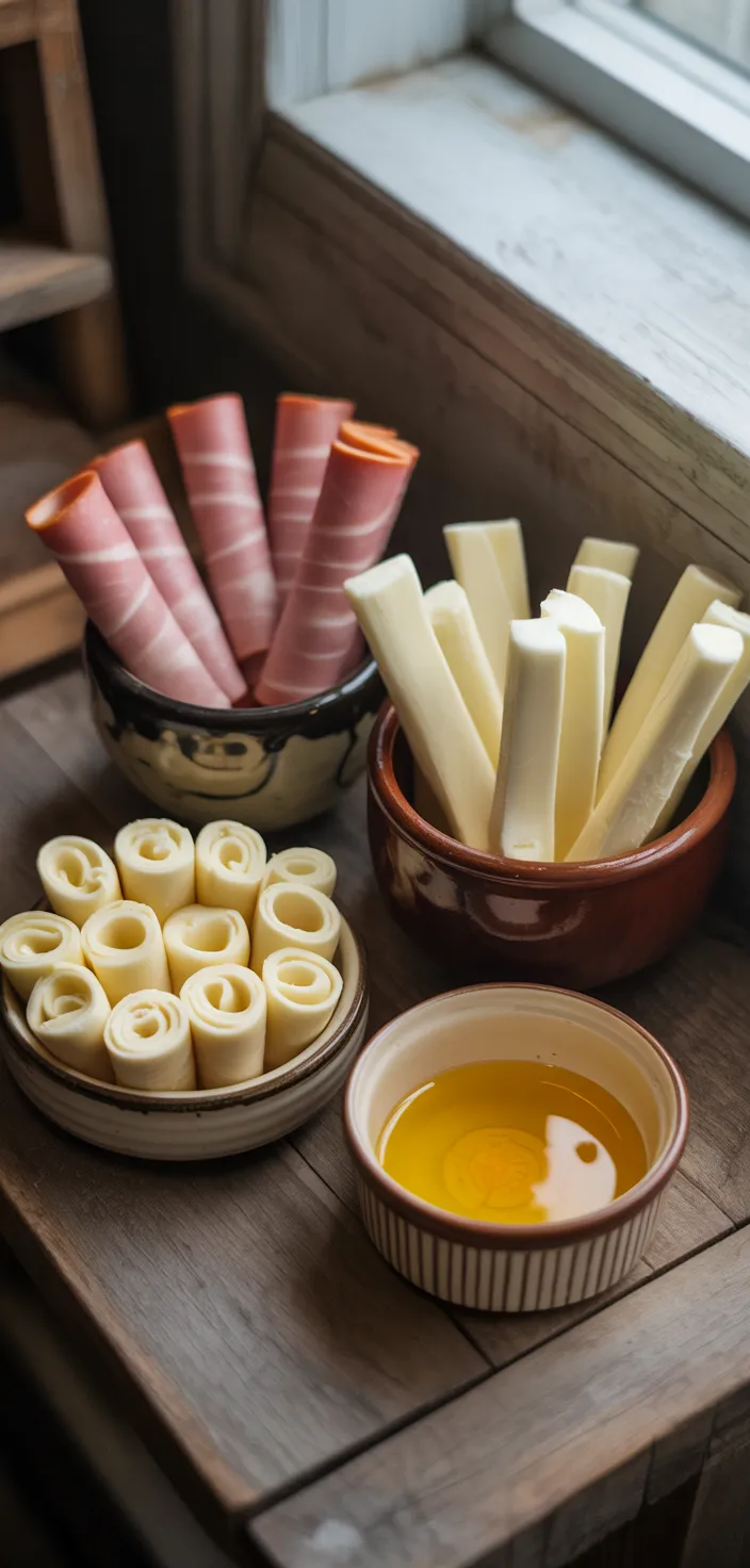 Ingredients photo for Ham And Cheese Sticks Recipe