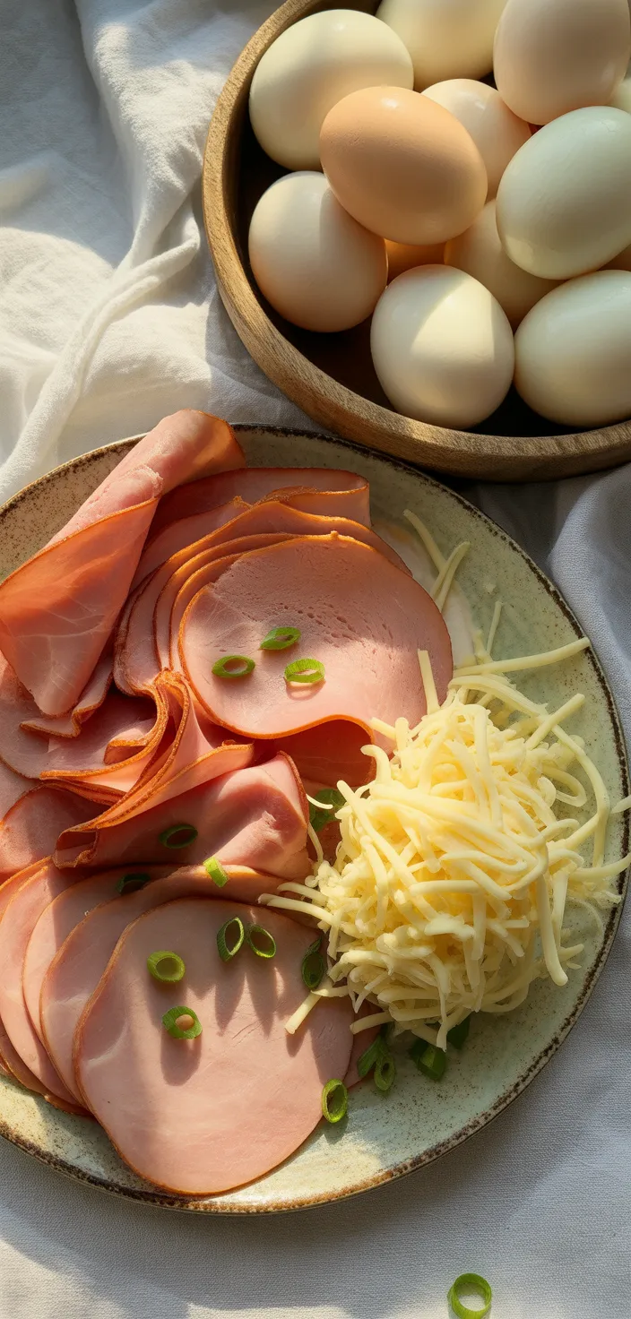 Ingredients photo for Ham, Cheese, & Egg Cups Recipe